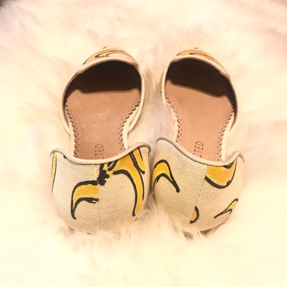Restricted Banana Pop Art D’orsay printed flats - Picture 3 of 5